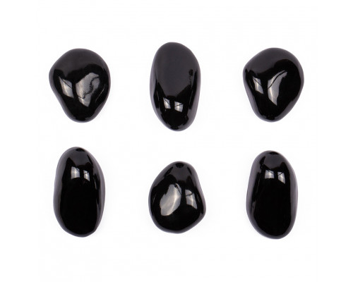 Декоративные керамические камни SteelHeat черные L 6 шт