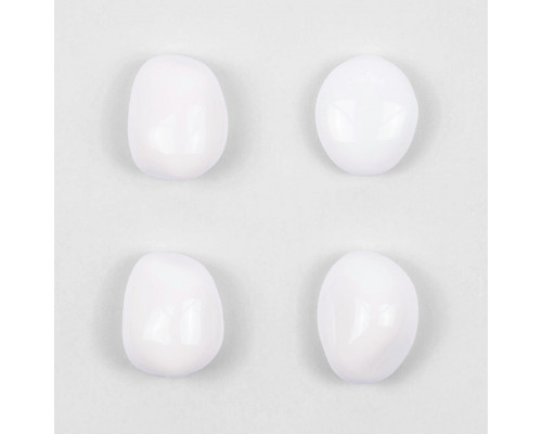 Декоративные керамические камни SteelHeat белые S 4 шт
