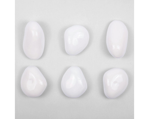 Декоративные керамические камни SteelHeat белые L 6 шт